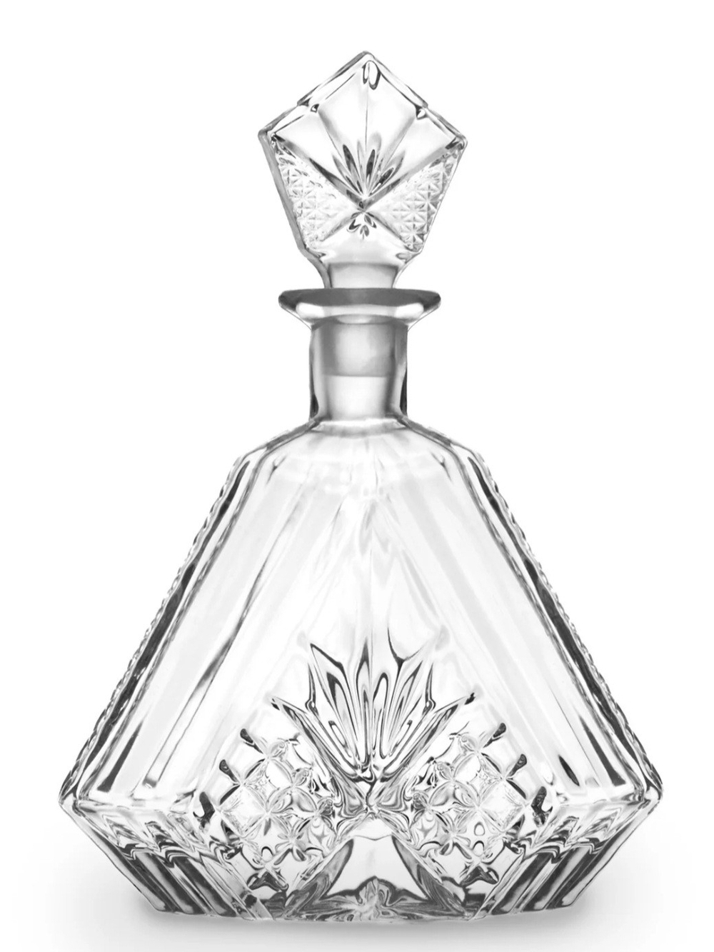 Godinger Dublin Crystal Triangle Whisky Decanter